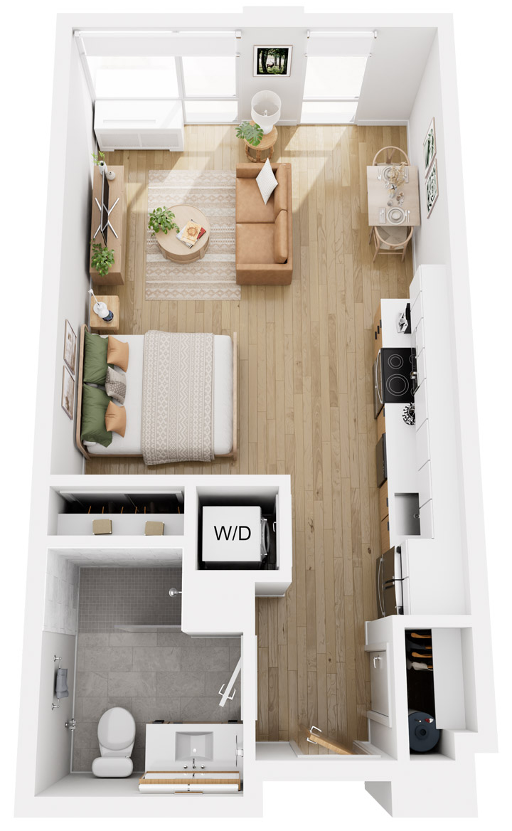Floor Plan D studio layout