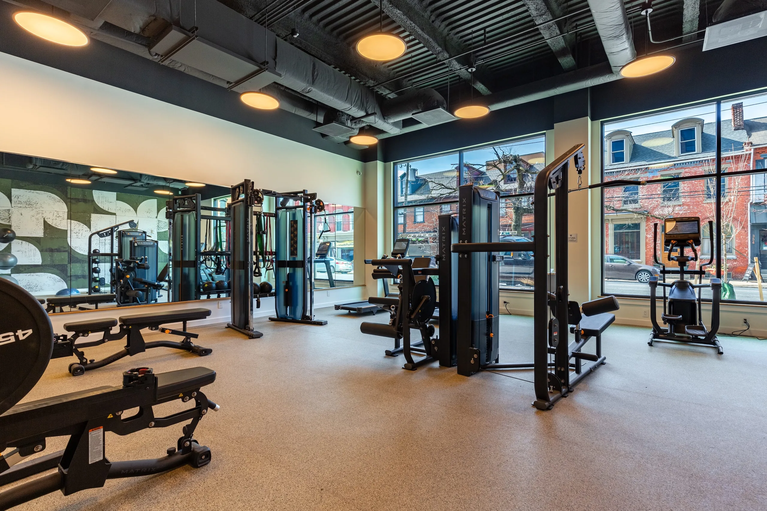 Matrix strength and cardio equipment in The Alistair fitness center
