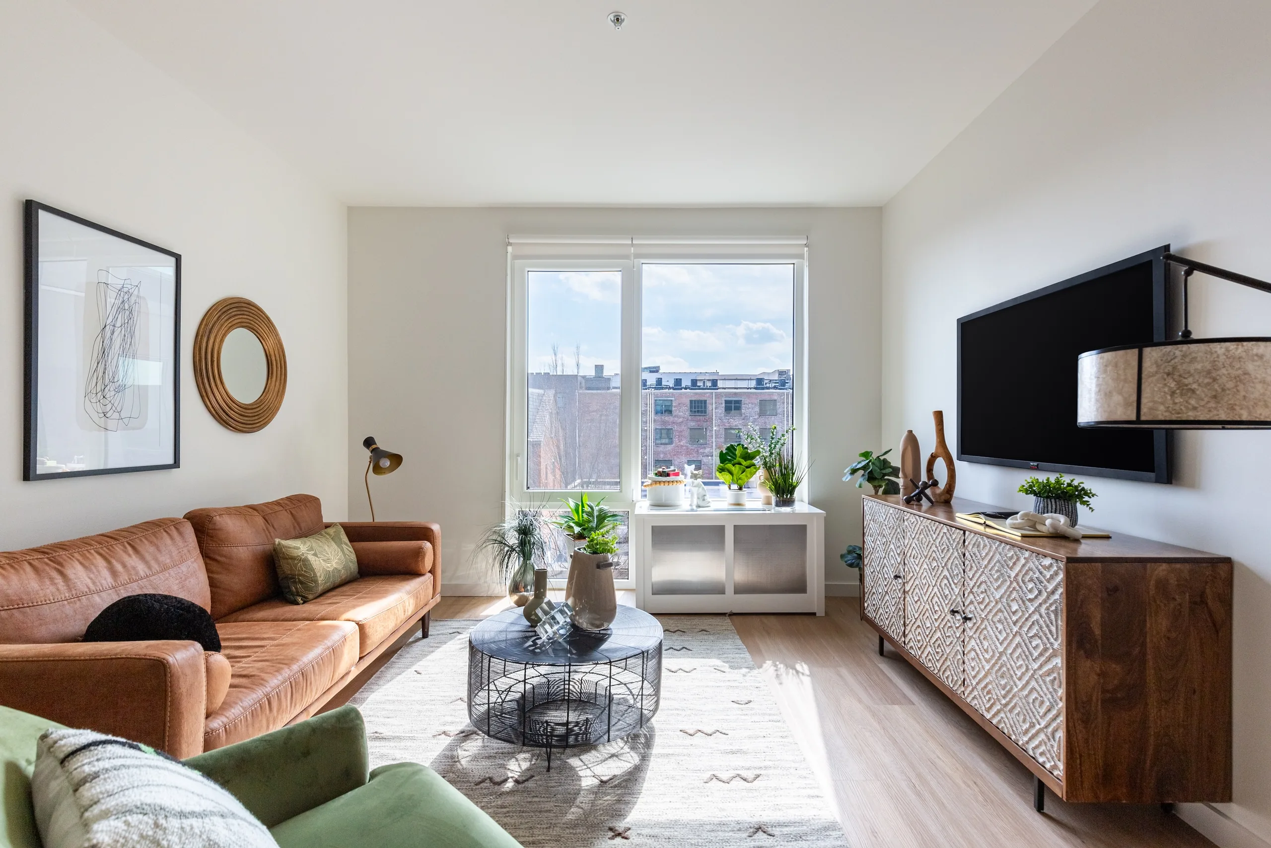 Light-filled living room at The Alistair Apartments