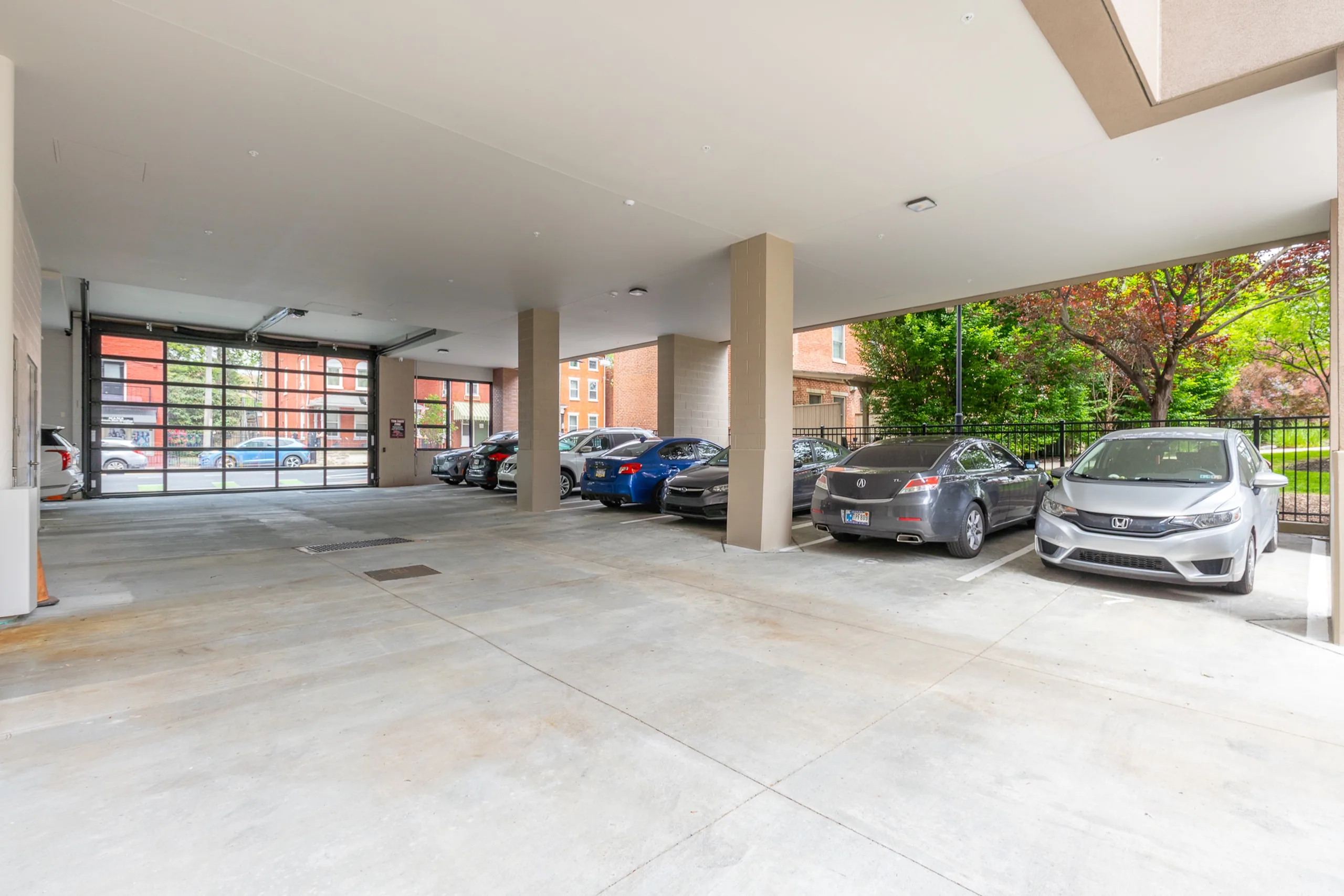 Gated indoor garage parking at The Alistair Apartments
