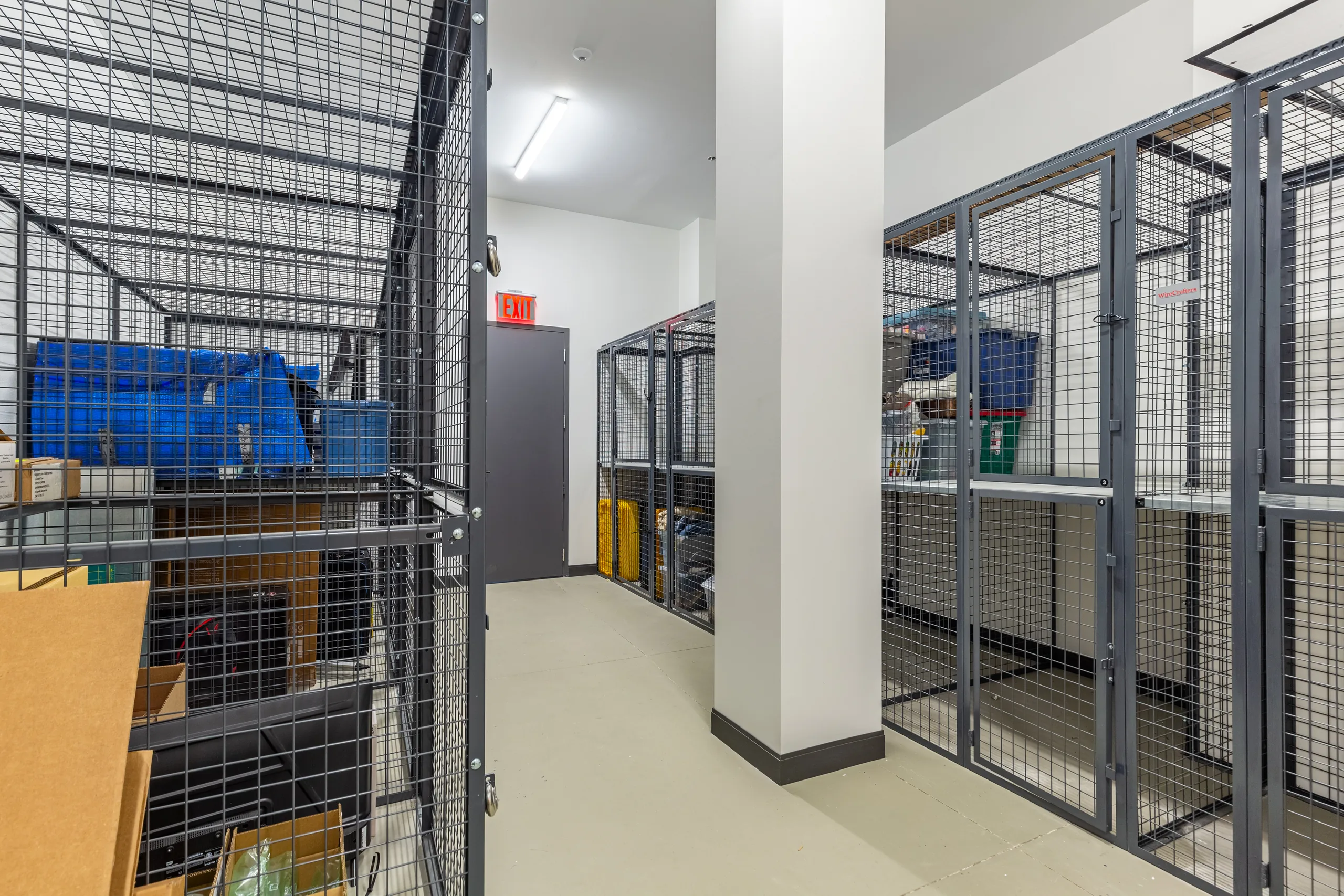 Private resident storage cages at The Alistair